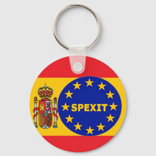 キーチェーンスペイン国旗EU Spexit キーホルダー (正面)