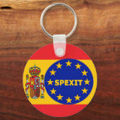 キーチェーンスペイン国旗EU Spexit キーホルダー (正面)