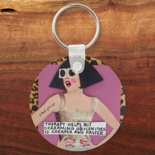 キーチェーンセラピー救済が悲鳴の強迫観念 キーホルダー (正面)