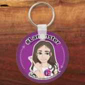 キーチェーンパープル キーホルダー (正面)