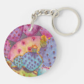 キーチェーンプリックリーナサボテンオリジナルアート キーホルダー (裏面)