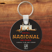 キーチェーンホテルナシオナルデキューバヴィンテージ広告ラベル キーホルダー (正面)