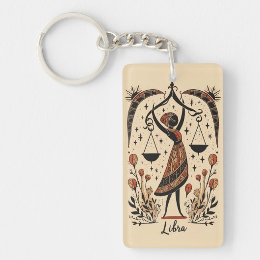 キーチェーンリブラシナ〔占星術の〕十二宮図アート キーホルダー (正面)