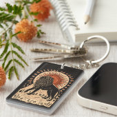 キーチェーンレオシナ〔占星術の〕十二宮図アート キーホルダー (正面右)