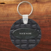 キーチェーンレザーストーンあなたの名前を追加 キーホルダー (正面)