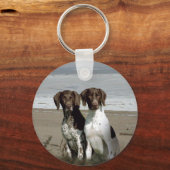 キーチェーン上のドイツ語の短いビーチポインタ キーホルダー (正面)