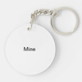 キーチェーン上の亀の顔の写真 キーホルダー (裏面)