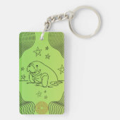 キーチェーン上の管理デザイン キーホルダー (裏面)