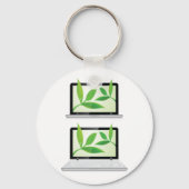 キーチェーン付き葉ノートパソコン キーホルダー (正面)