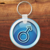 キーチェーン光沢ジェンダーの男性シンボル キーホルダー (正面)