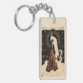 キーチェーン山羊座シナ〔占星術の〕十二宮図アート キーホルダー (正面左)