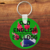 キーチェーン旧英語ブルドッグ キーホルダー (正面)