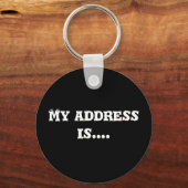 キーチェーン私の住所は….. キーホルダー (正面)