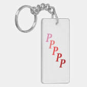 キーチェーン（アクリル） – ステップレター名（赤） キーホルダー (正面左)