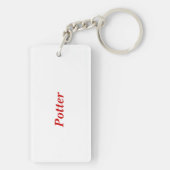 キーチェーン（アクリル） – ステップレター名（赤） キーホルダー (裏面)