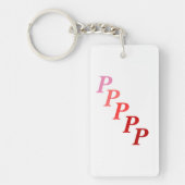 キーチェーン（アクリル） – ステップレター名（赤） キーホルダー (正面)