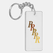 キーチェーン（アクリル） – 名字モノグラム キーホルダー (正面左)