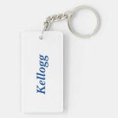 キーチェーン(アクリル) – 青い名前と文字 キーホルダー (裏面)