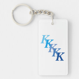 キーチェーン（アクリル） – 青い名前と文字 キーホルダー