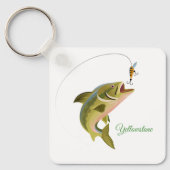 キーチェーン – イエローストーン魚釣り (正面)