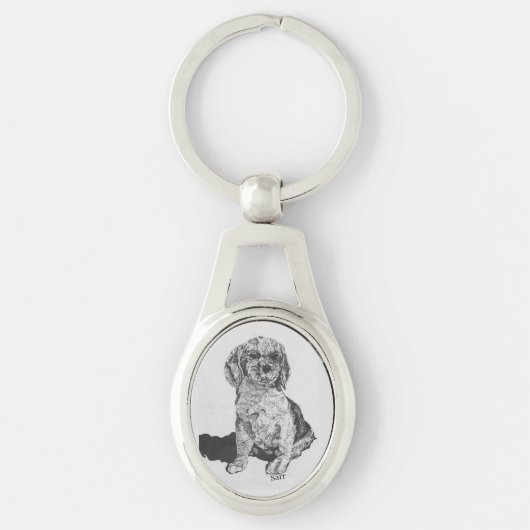 キーチェーン：コッカースペイン キーホルダー (正面)