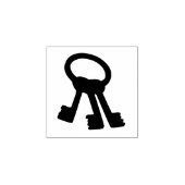 キーチェーン シルエット アートスタンプ ラバースタンプ (インプリント)