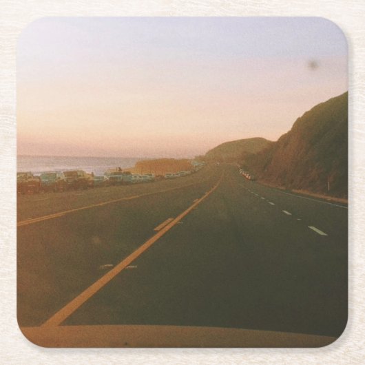 キーチェーン スクエアペーパーコースター (正面)