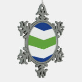 キーチェーン スノーフレークピューターオーナメント (左)