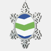 キーチェーン スノーフレークピューターオーナメント (右)