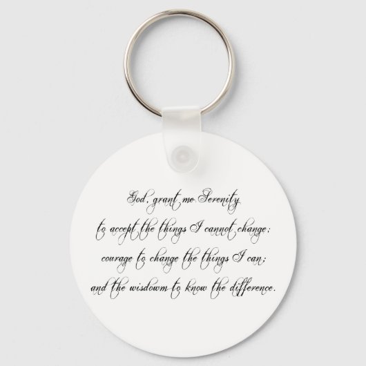 キーチェーン – セレニティ祈りの言葉 (正面)