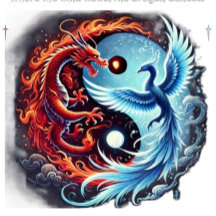 キーチェーン – ドラゴンとフェニックスのダンス