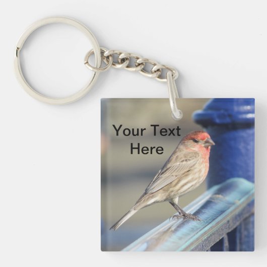 キーチェーン – フェンス上の赤い矢印 (正面)