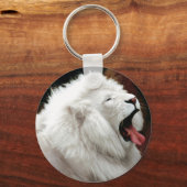キーチェーン:ホワイトライオンキーチェーン キーホルダー (正面)
