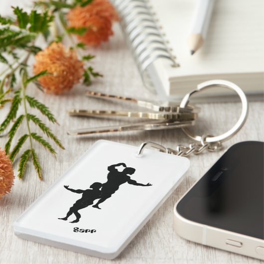 キーチェーン：体ビルダ キーホルダー (正面右)