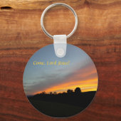 キーチェーン – 日没と雲来よ、主イエス! (正面)