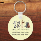 キーチェーン/猫を歌う キーホルダー (正面)