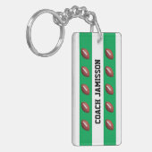 キーチェーン、緑/白、サッカーのコーチ/プレーヤー用 キーホルダー (正面左)