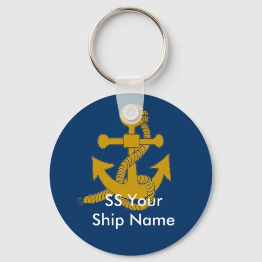 キーチェーン – 船舶いかり (正面)