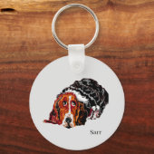 キーチェーン: BASSET HOUND キーホルダー (正面)