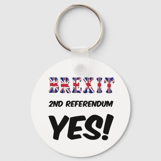 キーチェーンBrexit 2ndの投票Yes キーホルダー (正面)