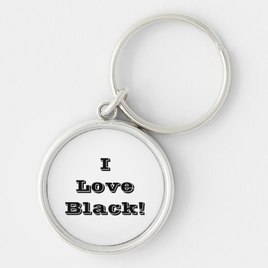 キーチェーンI Love Black キーホルダー (正面)