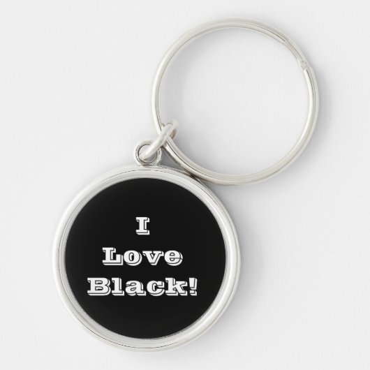 キーチェーンI Love Black キーホルダー (正面)