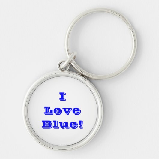 キーチェーンI Love Blue キーホルダー (正面)