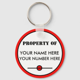キーチェーンIDラベルあなたの名前、あなたの番号 キーホルダー