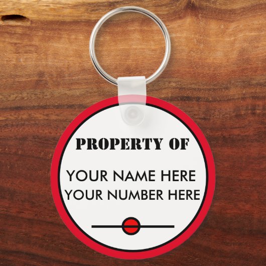 キーチェーンIDラベルあなたの名前、あなたの番号 キーホルダー (裏面)