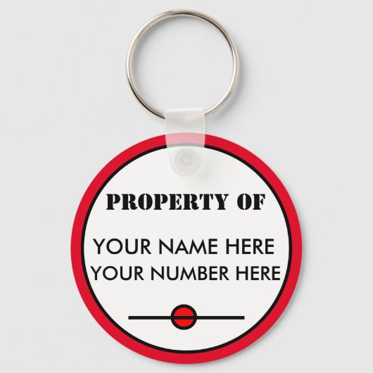 キーチェーンIDラベルあなたの名前、あなたの番号 キーホルダー (裏面)