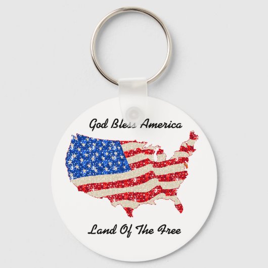 キーチェーンUSAフラグGod Bless America キーホルダー (正面)