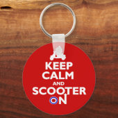 キーチェ保ーンで落ち着いたスクーター キーホルダー (正面)