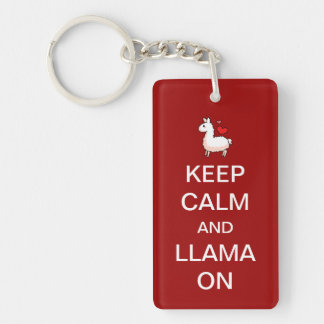 キーチェ保ーンにCalmとLlama キーホルダー