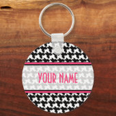 キーチェ千鳥格子のーン キーホルダー (正面)
